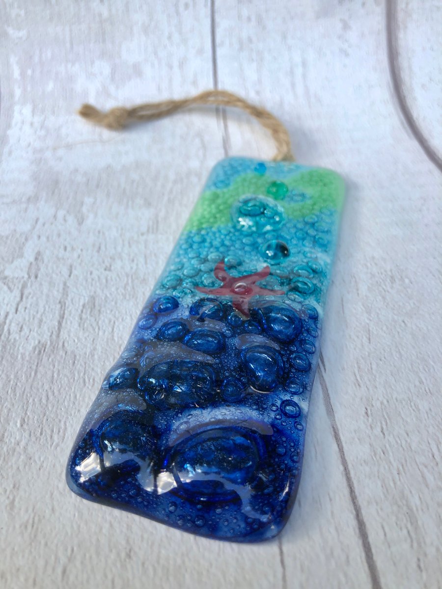Fused glass seaside sun catcher