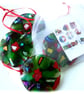 Holly Wreath Tree Decoration Dichroic Fused Glass Handmade Christmas