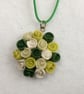 Flower Girl Earring and Necklace set (green) - Image 3