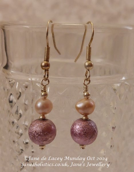 Delicate Pink Drop Earrings