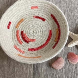 Beautiful Handcrafted Rope Coil Bowl