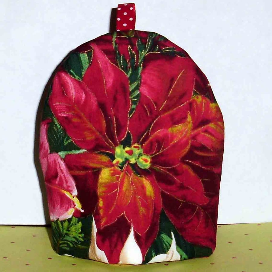 Christmas Egg Cosy Poinsettia