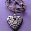 Polymer Clay Heart Pendant