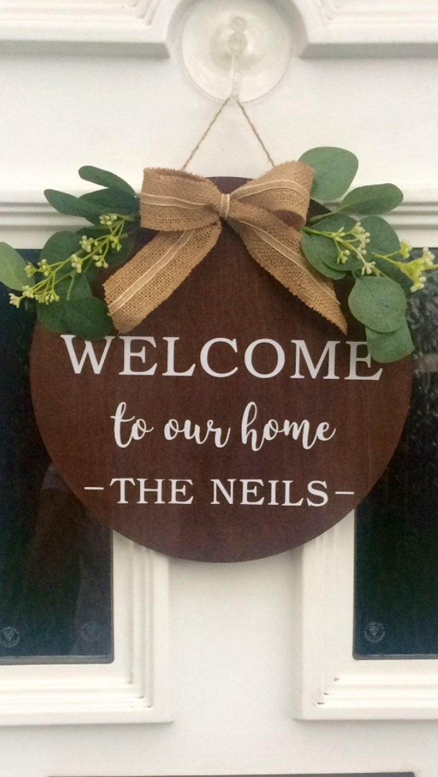 Handmade Personalised Welcome Door Sign, Welcome Sign, Home Decor, Family Wall S
