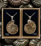 Fossil ammonite pendant necklace