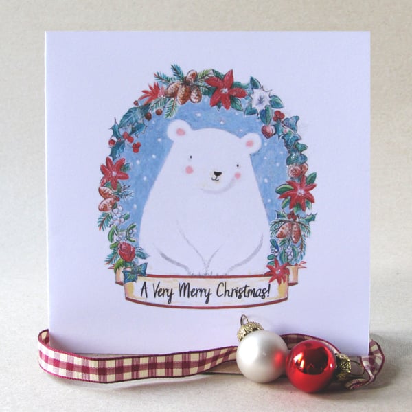Festive Bear Christmas Card