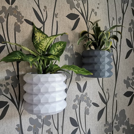 Indoor Wall Planter, Geometric Triangle Design, Wall Hanging Plant Pot