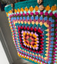 Beautiful hand crocheted with granny square tote shopper 
