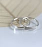 Silver Sleeper Hoop Earrings 11 mm Overlap Hoops - Image 1