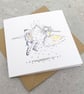 Wedding Card Jump Blonde  -  Personalised name option available - Image 5