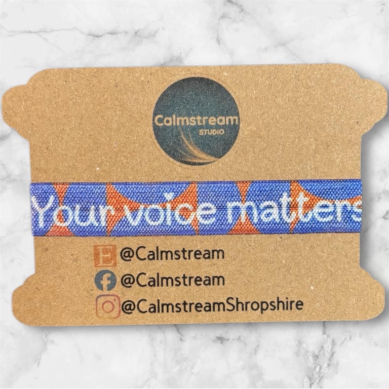 Stretchy Sublimated Bracelet Your Voice Matters Festival Style, Reusable