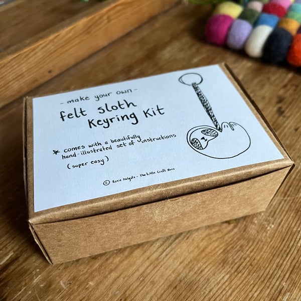 Felt Sloth Keyring Kit