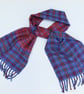 Handwoven Blue Tartan Scarf - Image 1
