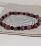 Strawberry quartz and garnet gemstone stretch bracelet  - Image 4