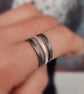 Stacking Ring (x1), Silver Black & White Rings - Image 6
