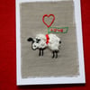 Valentine sheep card