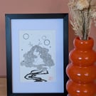 Celestial Original Illustration Framed