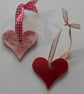 Decorations, Red Heart Porcelain stoneware for a tree, window or Wedding Tables. - Image 4