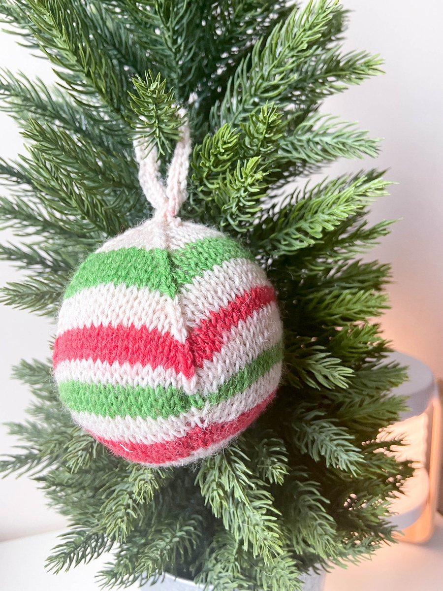 Hand knitted Bauble - Christmas Decorations