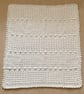 Cream Crocheted Baby Blanket with Bobble Edging