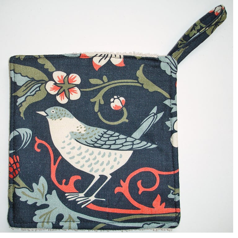William Morris Birds Pot Holder Potholder Kitchen Grab Mat Pad Aga Floral