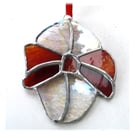 Easter Egg Suncatcher Stained Glass Handmade Red 007