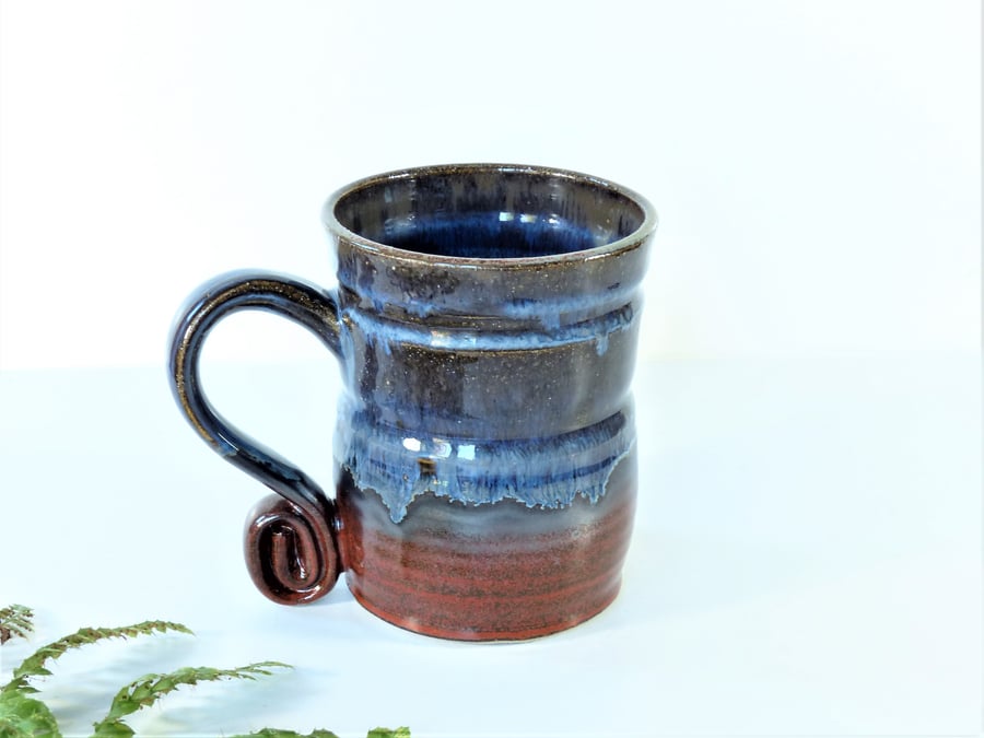 Ploughed Field under Moody Skies  -Tea, Coffee, Ceramic Stoneware Pottery UK