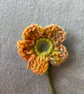 Pretty crocheted flower posy - orange mix - Image 6
