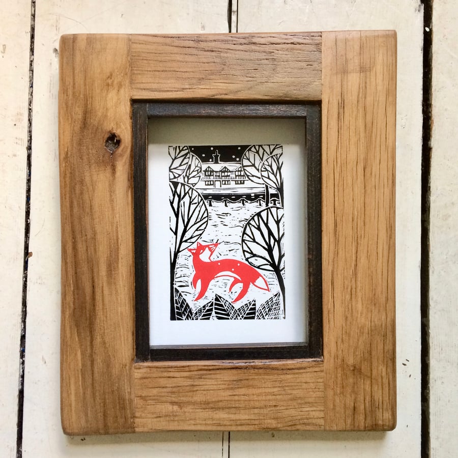 'Fox On The Green' Giclee Lino Print