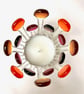 Red Fused Glass Candle Cage - Image 6