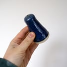 Victorian style ceramic bathroom light chord pull in ocean blue