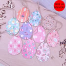 Hanging Easter Egg Decoupaged Wooden (10 pieces) - FREE UK P&P