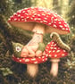 Birthday Card Baby Fairy - Toadstool & Caterpillar Fairy Card - Whimsical A5 - Image 3