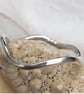 Silver Wave Ring, wave ring, silver freeform ring, stack ring, handcrafted ring, - Image 6