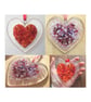 Handmade Fused Glass Red or Pink Love Heart - Hanging Decoartion - Suncatcher  - Image 1