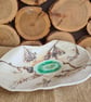 Red Berries Elongated Ceramic Dish