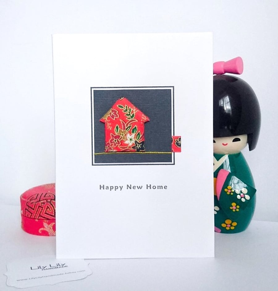 New Home Card, Japanese inspired design, handmade