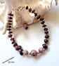 Designer Ruby Red Garnet & Rare Rhodonite Sterling Silver Bracelet - Image 6