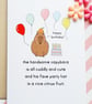 capybara poem A6 birthday greetings card 