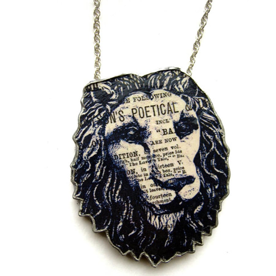 Large Lion Necklace by EllyMental Jewellery