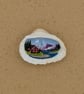 Scandi Inspired Lakeside Cottage Original Shell Painting