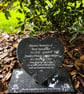 Memorial Grave Plaque Grave Marker Heart grave plaque cemetery stone Gravestone  - Image 5