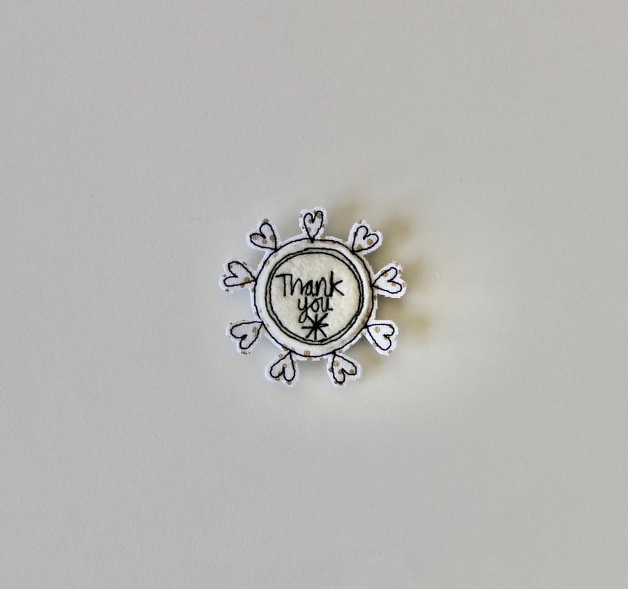 'Thank you' - Handmade Magnet