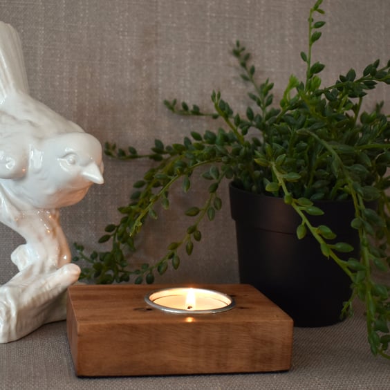 "Curly" Red Cedar Tealight Holder