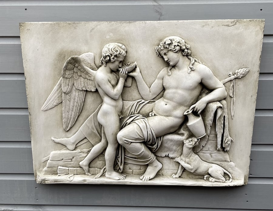Cupid and Bacchus Plaque 