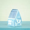 Small Ceramic House (Blue-Grey)