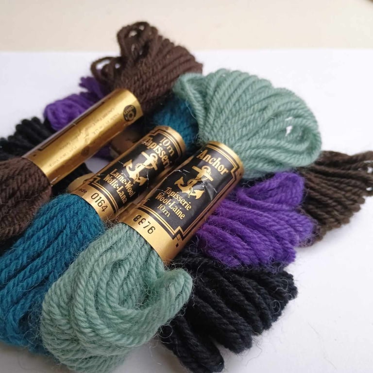 Wool Tapestry Yarn - 6 skeins Anchor wool for stitching or crafting - destash