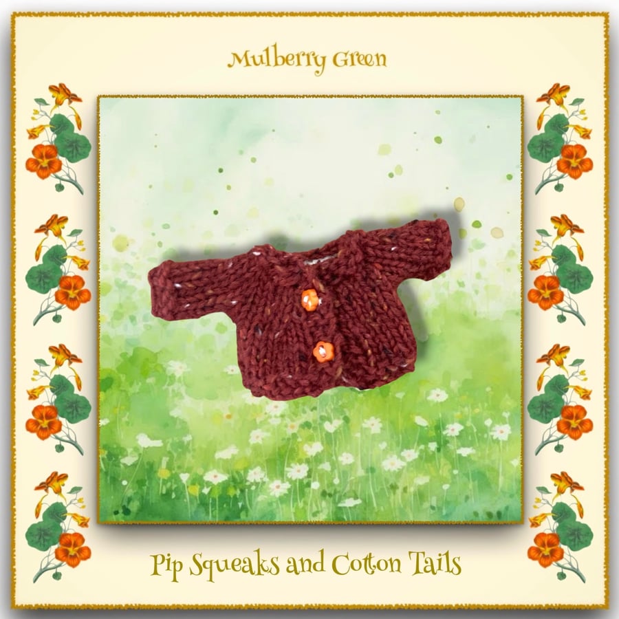 Pip Squeaks and Cotton Tails Rust Cardigan 