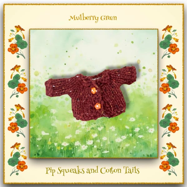 Pip Squeaks and Cotton Tails Rust Cardigan 