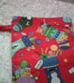 Christmas Stocking with stockings full of Gifts on a red background  - Image 2